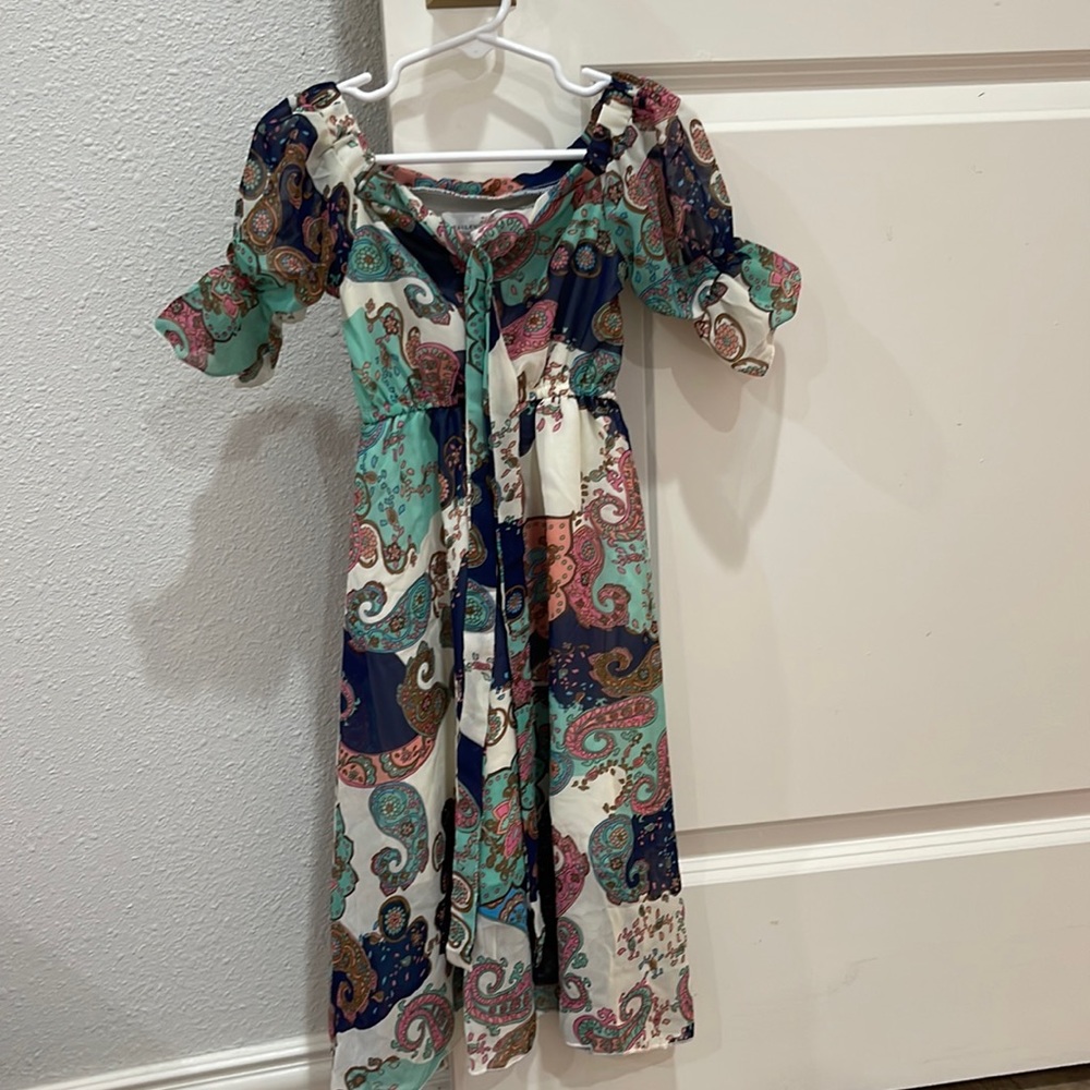 Picture perfect- Paisley Chiffon Dress - Bailey’s Blossom 2T